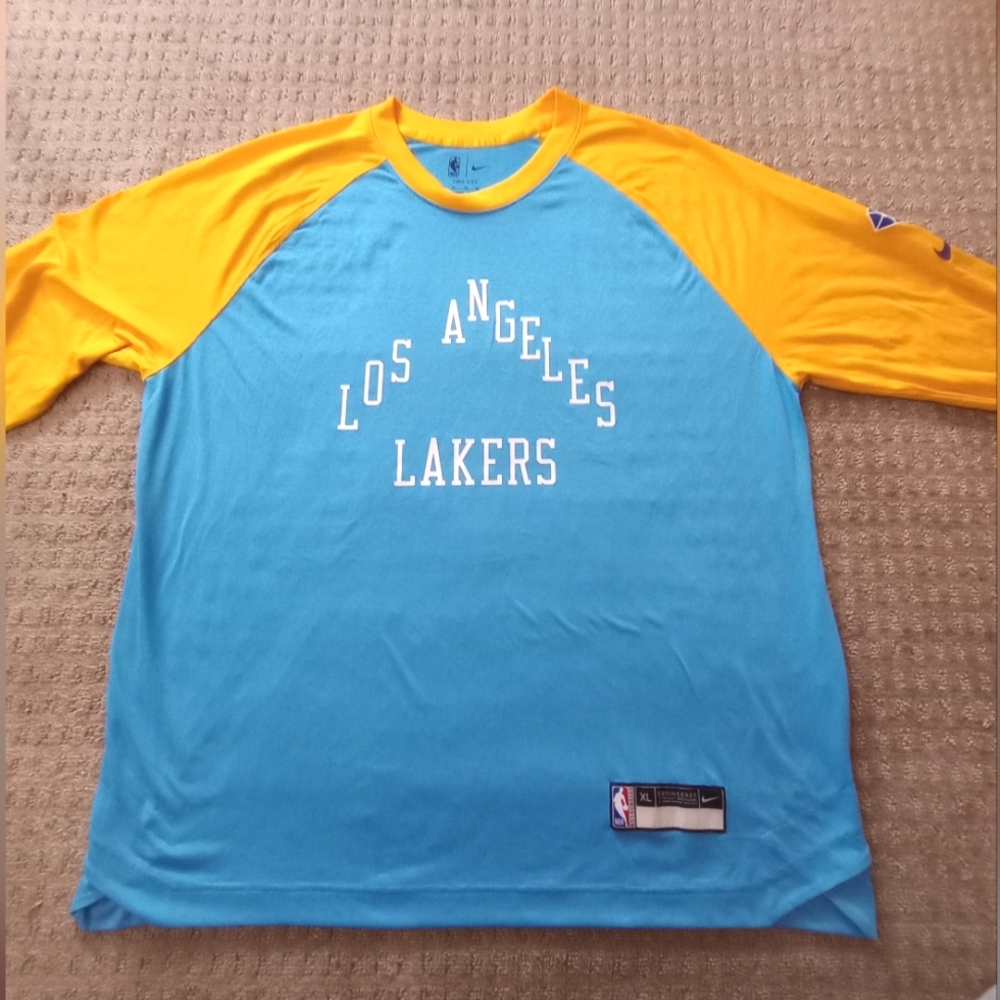 Nike los Angeles Lakers NBA 75th Warm up Dri fit Shirt